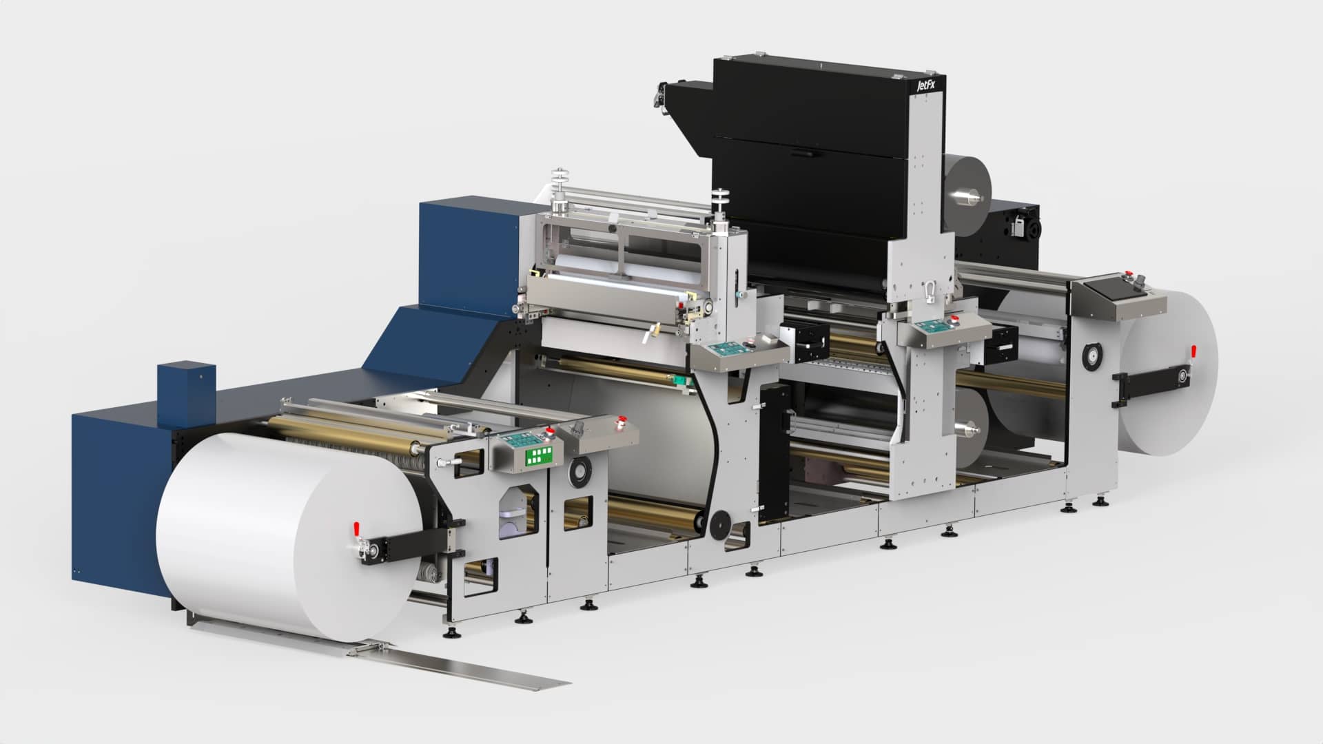 3D rendering of an industrial machine for manufacturing product visualization and marketing